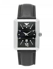 Armani Classic Black Women's Ar0459 Leather Watch-0