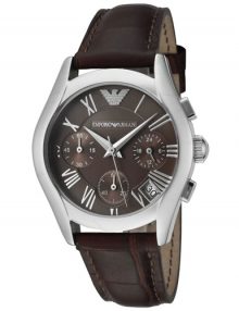Armani Classic Brown Women's Ar0672 Leather Watch-0