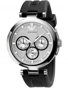 Armani Classic Silver Women's Ar0735 Silicone Watch-0