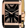 Emporio Armani Men's Super Slim All Black Rose Gold Watch AR2034