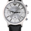 Armani Analog Silver Men's Ar2436 Leather Watch-0