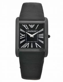 Emporio Armani Men's AR2027 Classic Black Leather Watch