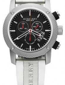 Burberry Men's BU7707 Endurance White Rubber Strap Chronograph Watch