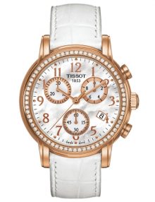 Tissot Dressport Mother Of Pearl Women's T050.217.36.112.01 Leather Watch-0
