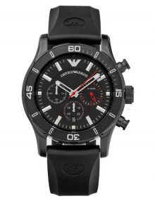 Armani Sportivo Black Men's Ar5948 Silicone Watch-0