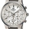 Casio Men's Edifice EF-500BP-7A Silver Stainless-Steel Quartz Watch with Silver Dial