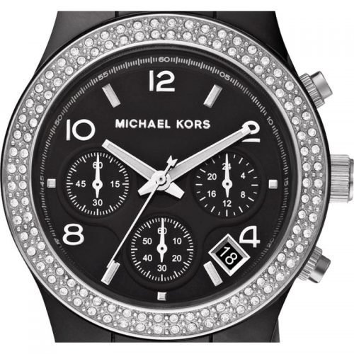 Michael Kors Women's MK5388 Ceramic Classic Chronograph Black Watch