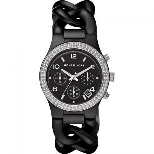 Michael Kors Women's MK5388 Ceramic Classic Chronograph Black Watch