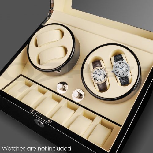 Watch case Automatic 4 Leather Black
