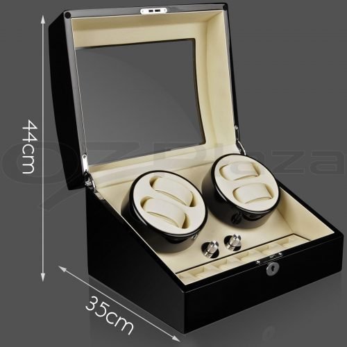 Watch case Automatic 4 Leather Black