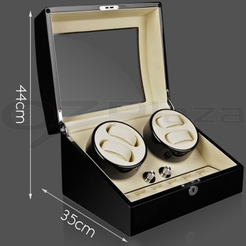 Watch case Automatic 4 Leather Black