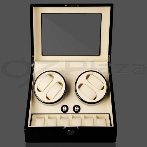 Watch case Automatic 4 Leather Black