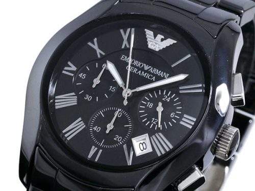 Emporio Armani Ceramic Black Chronograph Dial Men's Watch AR1400