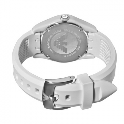 Emporio Armani AR1433 Women's Ceramic White Silicone Strap Watch