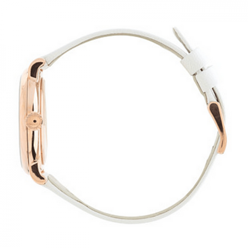 Marc By Marc Jacobs MBM1283 Baker Rose Gold Tone White Leather Watch