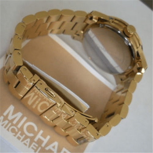 Michael Kors MK5730 Mid Size Green Glitz Gold Tone Watch