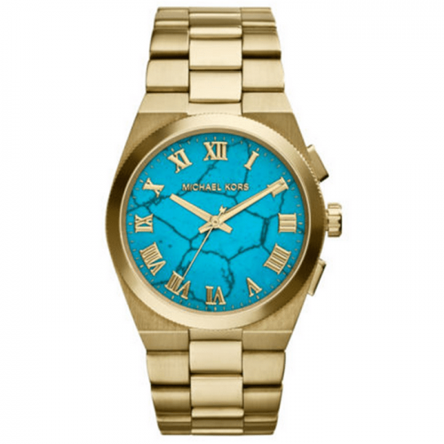Michael Kors MK5894 Ladies Torquoise and Gold Bracelet Watch