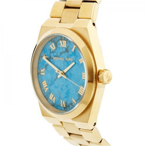 Michael Kors MK5894 Ladies Torquoise and Gold Bracelet Watch