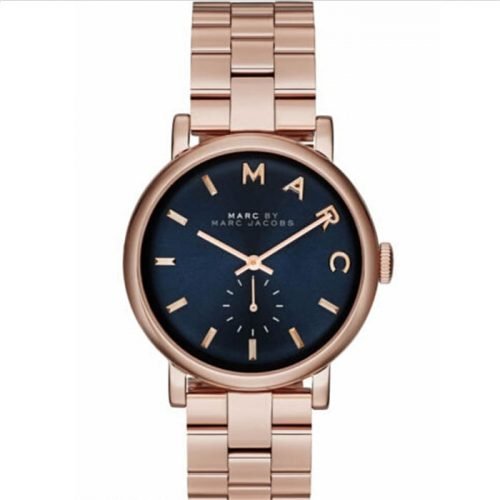 Marc by Marc Jacobs MBM3330 Ladies Navy Rose Gold Baker Watch