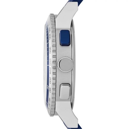 Burberry BU9808 City Sport Swiss Analog Quartz Blue Rubber Strap Chronograph Mens