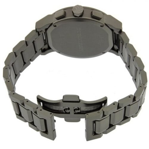 Burberry Men's BU9354 Large Check Gray Ion Plated Stainless Steel Watch