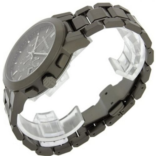 Burberry Men's BU9354 Large Check Gray Ion Plated Stainless Steel Watch