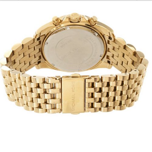 Michael Kors MK5835 Pressley Chronograph White Dial Gold-tone Ladies Watch