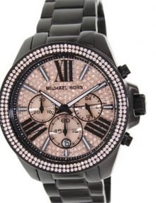 MICHAEL KORS MK5879 Wren Black Tone Stainless Steel Chronograph Womens Watch