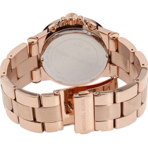 Michael Kors MK5412 Watches Ladies Dylan Glitz Chronograph Rose Gold Dial Watch