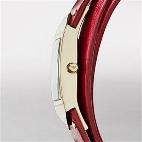Emporio Armani AR7357 Donna Quartz Black Mother of Pearl Dial Triple Wrap Leather Watch