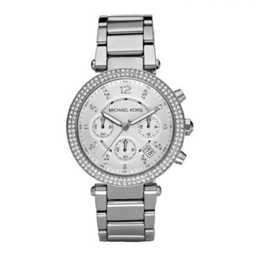 Michael Kors MK5353 Parker Glitz Watch/Silver Color