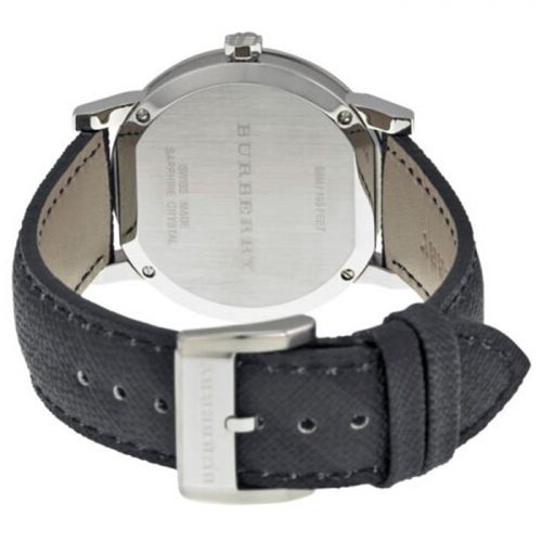 Burberry BU9030 Grey Dial Black Polyvinl Mens Watch