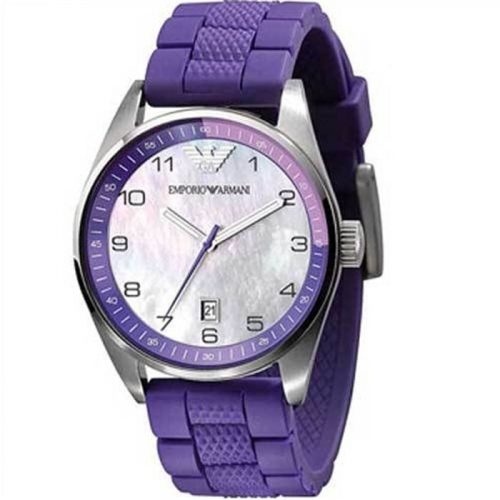 Emporio Armani AR5881 Ladies Purple Silicon Rubber Band Best Watch