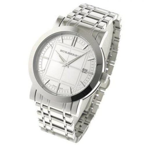 Burberry BU1350 Silver Dial Stainless Steel Case & Band Heritage Mens Watch