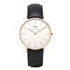 Daniel Wellington 0508DW Sheffield Classic women's watch White Dial Black Leather 36mm