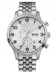 HUGO BOSS Chronograph Stainless Steel Bracelet Men's Watch 1512445 $199.95 - designerswatch.Com
