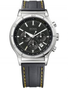 Hugo Boss Gents Stainless Steel Watch with Black Rubber Strap 1512500 $199.95 - designerswatch.Com