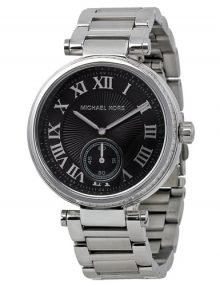 Michael Kors Skylar MK6053 Silver-Tone Stainless Steel Black Dial Womens Watch