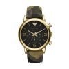 Emporio Armani Classic Black Dial Camouflage Canvas Strap Mens Watch AR1815