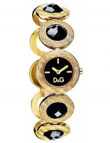 Dolce &f Gabbana DW0731 Ladies gold Stainless Steel Watch with Black Dial