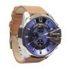 Diesel DZ4319 Mega Chief Blue Dial Tan leather Men's Watch