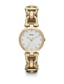 Fossil ES3349 Olive Gold Tone Analog Steel Ladies Bracelet