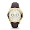 Fossil FS4767 Grant Brown Leather Strap Watch