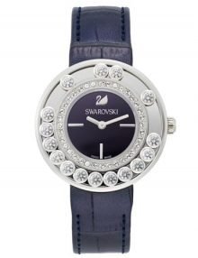 Swarovski 5027205 Lovely Crystals Ladies Aubergine Leather Band & Dial Watch
