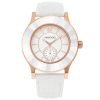 Swarovski 5043143 Octea White Dial & Leather Band Ladies Watch