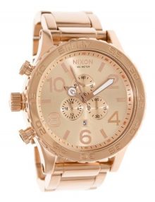 Nixon Men's 51-30 Chrono Watch rose gold plated stainless steel Tone Solidstainless steelstainless steel