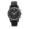 Emporio Armani Men's AR1053 Classic Black Chronograph Silicone Watch