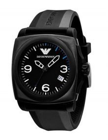 Emporio Armani AR5887 Squarerubber Band Mens Watch