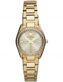 Emporio Armani AR6031 Womens New Tazio gold plated stainless steelstainless steel Bracelet Watch