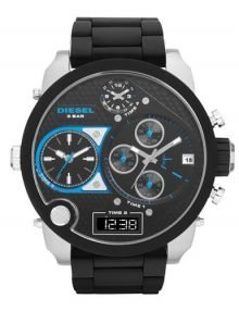 Diesel DZ7278 Oversized Badass Black Silicone Quartz Mens Watch